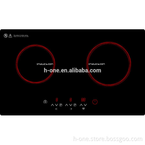 Direct control, half-bridge drive, 2 burner induction cooktop for 3 YEARS WARRANTY AT LEAST